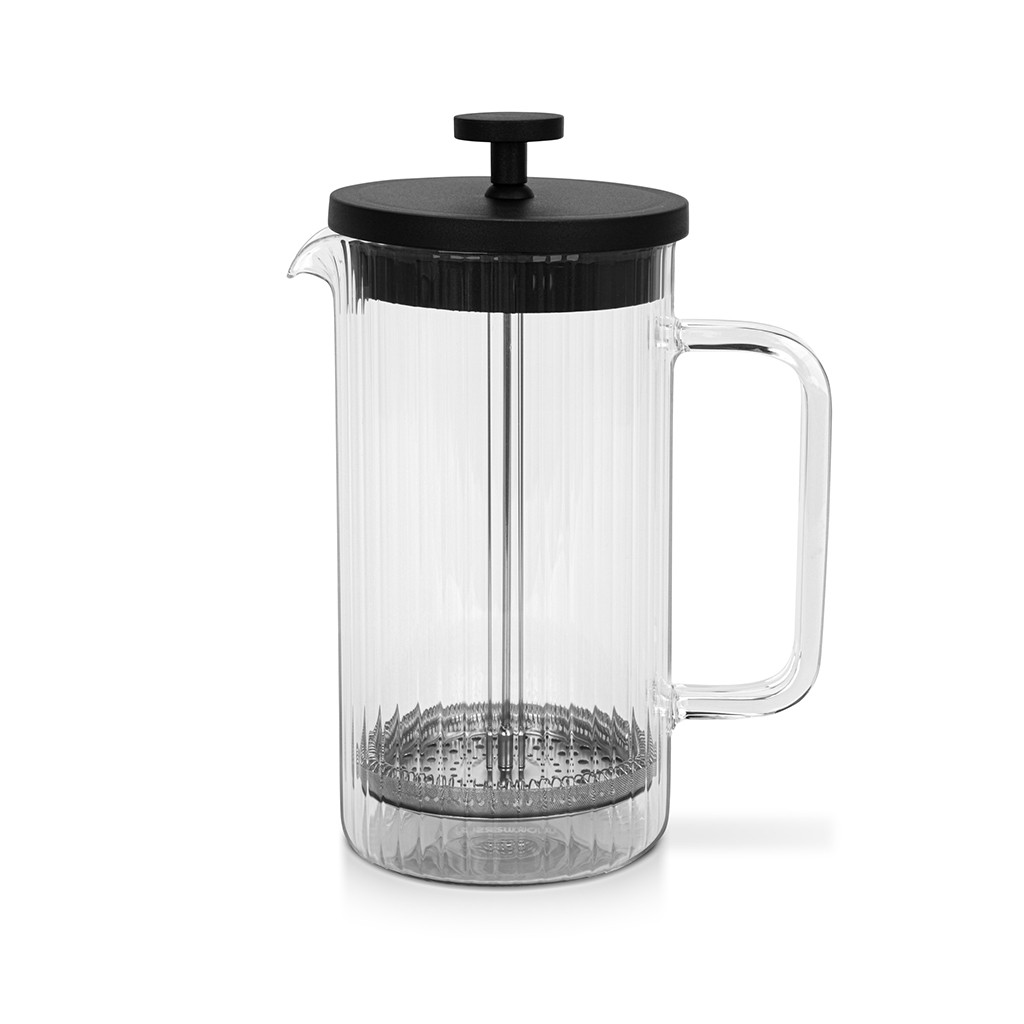 Заварювальний чайник з поршнем Fissman 1000 мл скляна колба (9157)