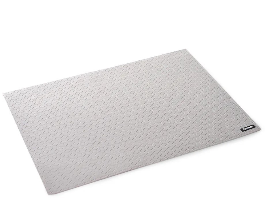 Сервірувальний килимок Fissman 43х30 см ПВХ екошкіра сірий (в промо упаковці 12 шт.) ціна за шт (0691)