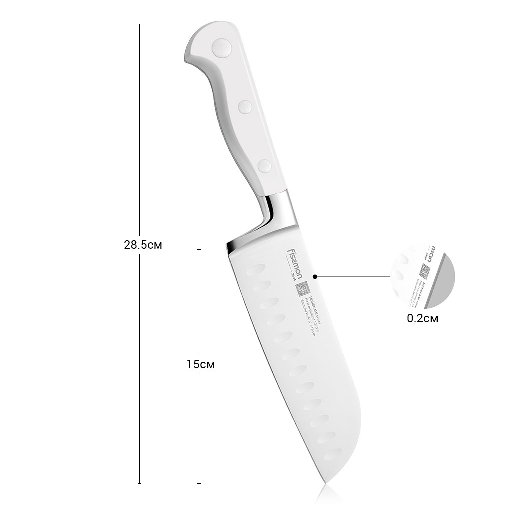 Сантоку нож Fissman MONOGAMI 15 см (2494)