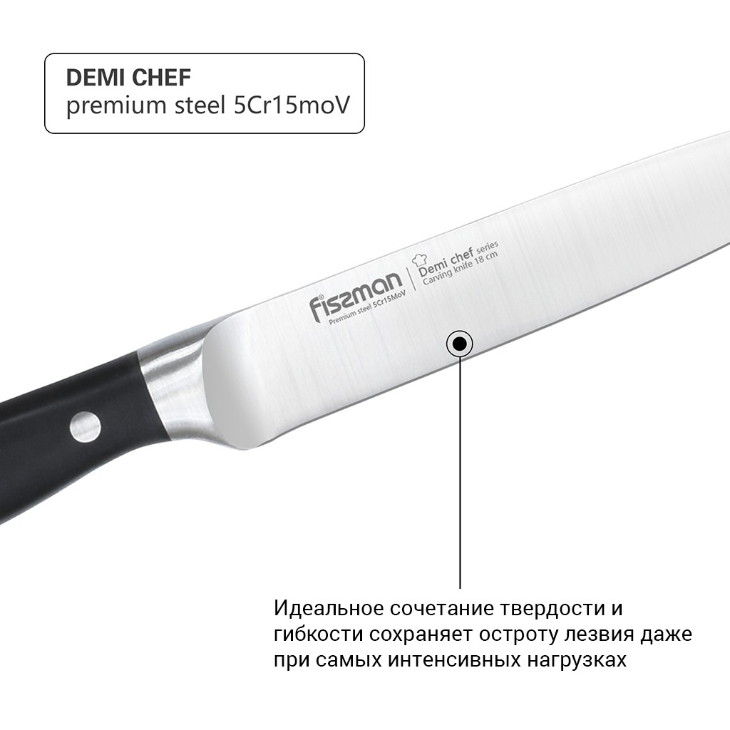 Нож гастрономический Fissman DEMI CHEF 18 см (2364)