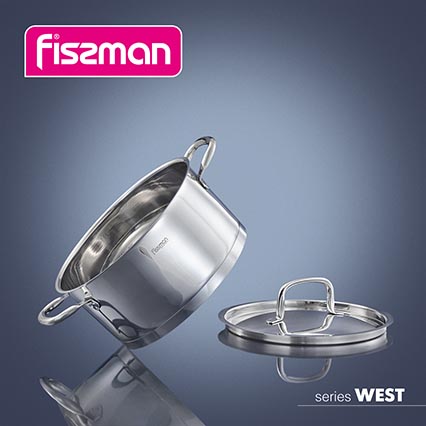 Кастрюля Fissman WEST 18x9 см / 2,2 л с крышкой (5252)