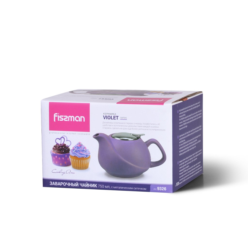 Чайник для заваривания чая Fissman 750 мл с ситечком (9326)