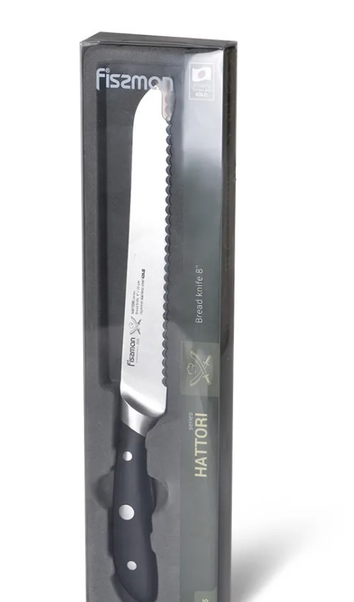 Нож для хлеба Fissman HATTORI 20 см 420J2 сталь (2535)