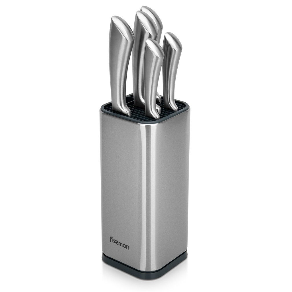 Набір ножів Fissman 6 придметів JARL в металевій підставці 420J2 сталь (2719)