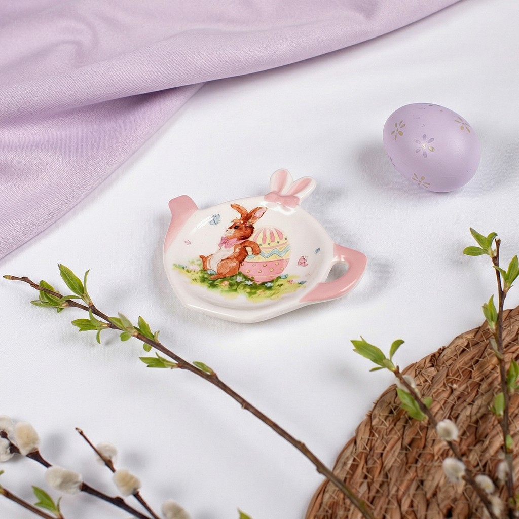 Блюдце Fissman HAPPY EASTER 11,5х10 см доломіт (0442)