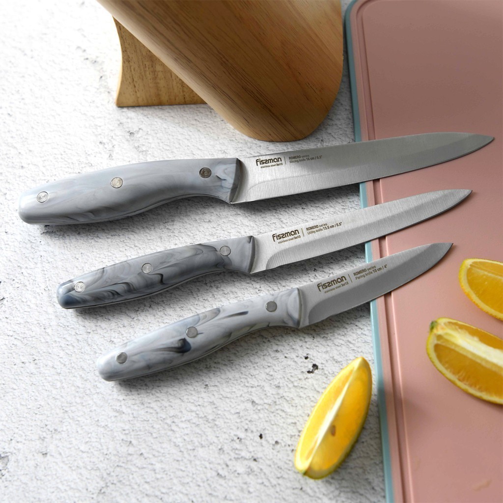Набір ножів Fissman 3 пр. ROMERO 3CR13 сталь (2702)