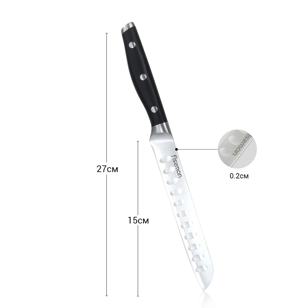 Нож для тонкой нарезки Fissman DEMI CHEF 15 см (2366)