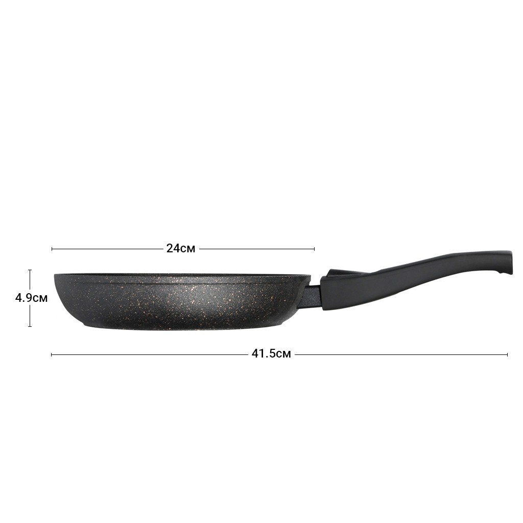 Сковорідка зі знімною ручкою Fissman COSMIC BLACK 24x4,9 см індукційна (4367)