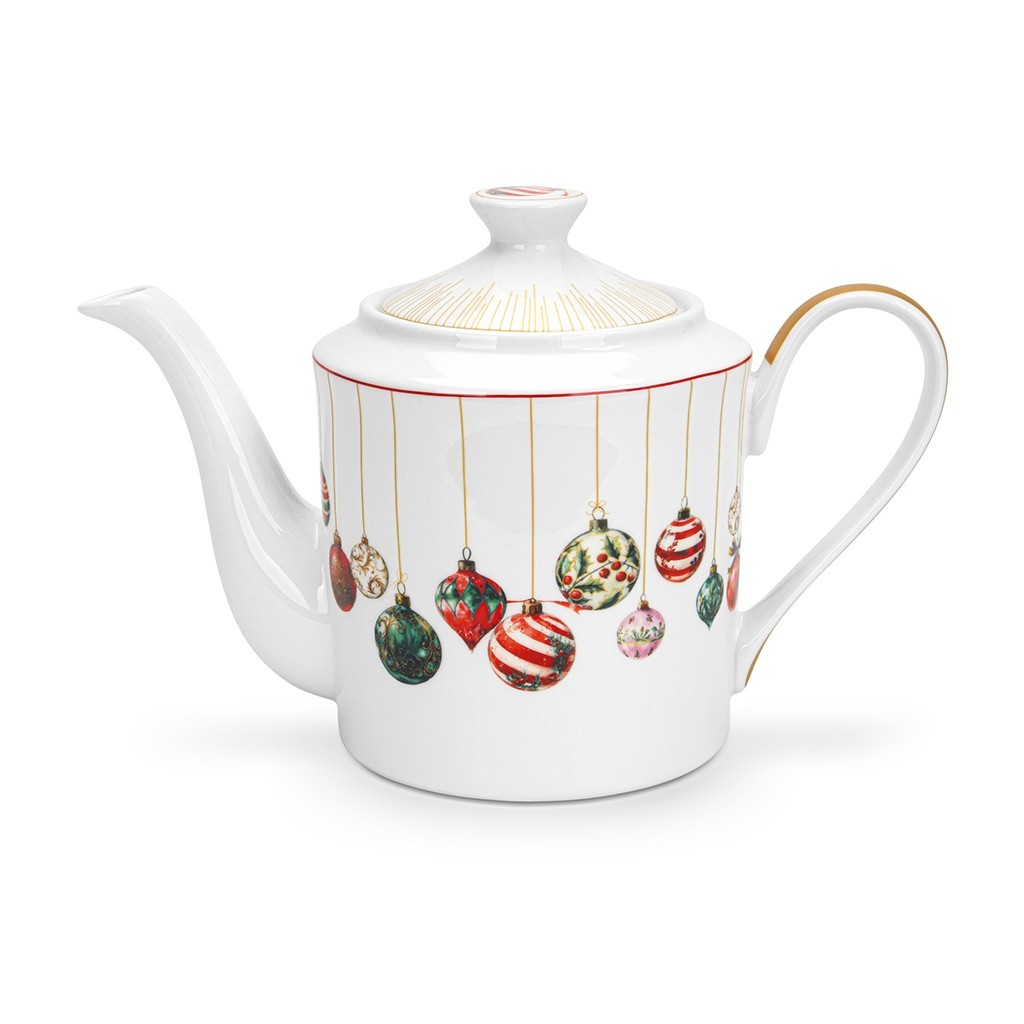 Заварювальний чайник Fissman CHRISTMAS BALLS 1150 мл порцеляна (16088)