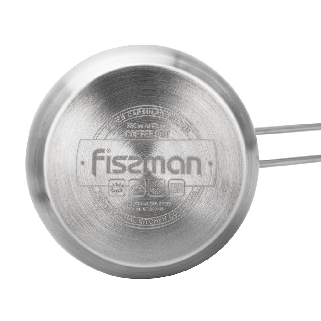 Турка для варки кофе Fissman 8x9 см / 550 мл с индукционным дном (3310)