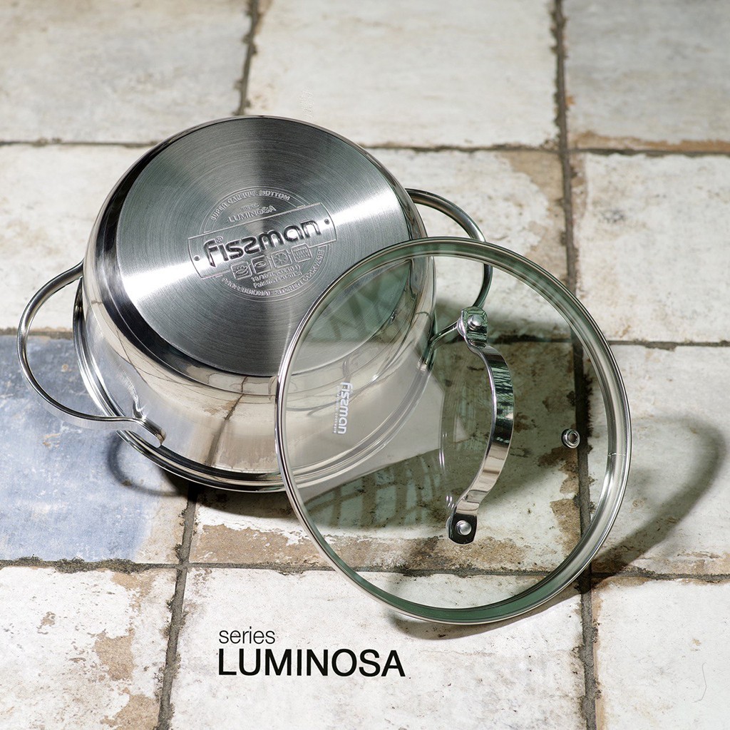 Каструля зі скляною кришкою Fissman LUMINOSA 20x9,5 см на 3 л (5333)