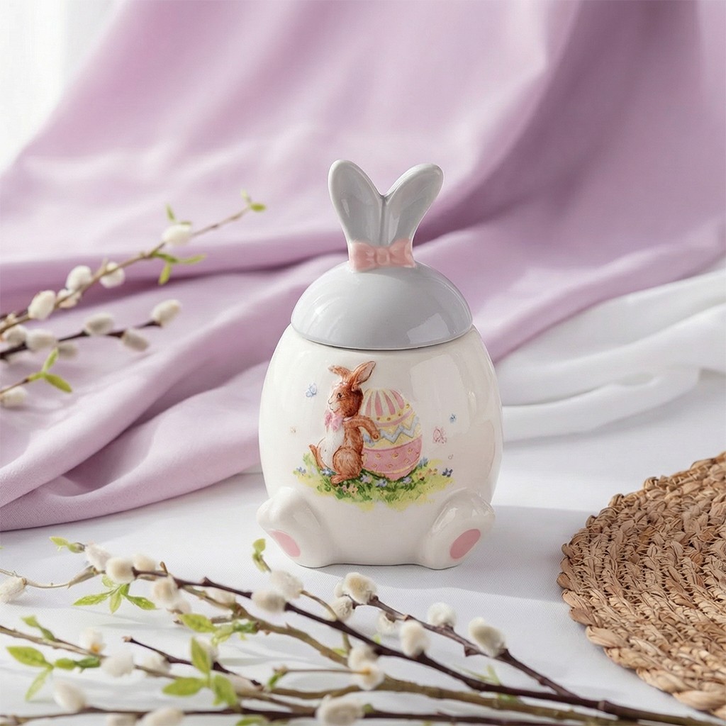 Банка для зберігання Fissman HAPPY EASTER 11х15,5 см доломіт (0435)