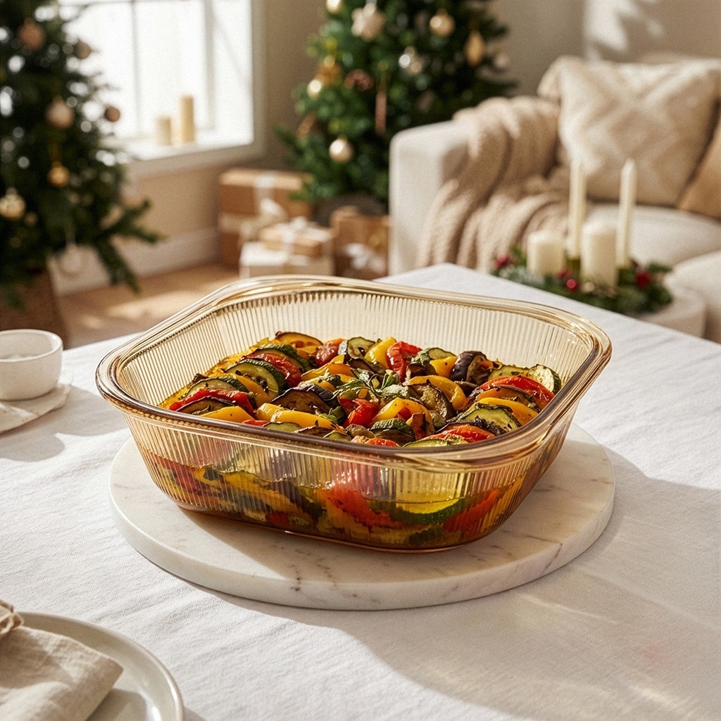 Квадратна форма Fissman для запікання 25,3x6,8 см боросилікатне скло (16130)