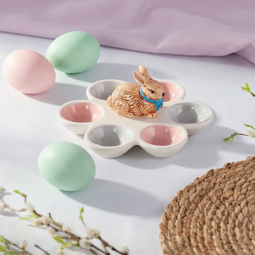 Подставка для яиц Fissman HAPPY EASTER 18х16 см доломит (0449)