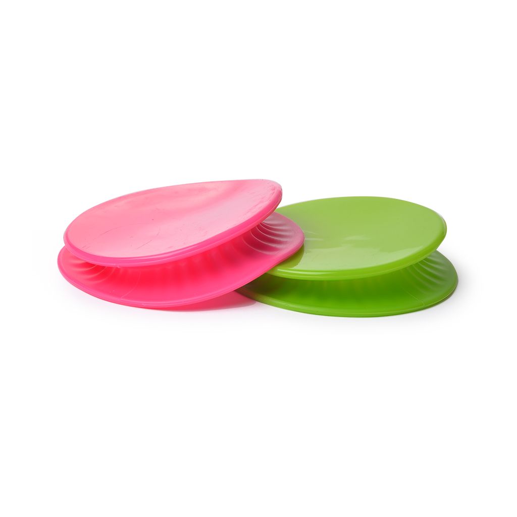 Набор крышек Fissman 11 см силикон (силикон) розовый; зеленый (7369)