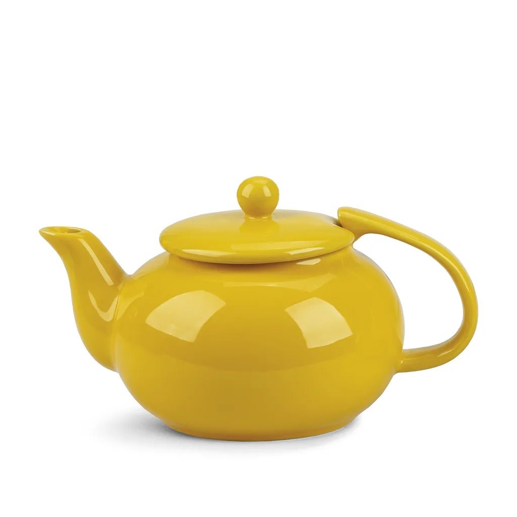 Заварочный чайник Fissman 750 мл керамика с ситечком желтый (9516)