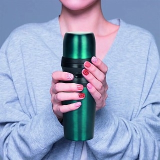 Термокухоль Fissman 480 мл зелений нержавіюча сталь (9824)