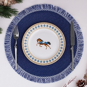 Сервировочный коврик Fissman круглый 38 см ПВХ цена за 1од (0731)