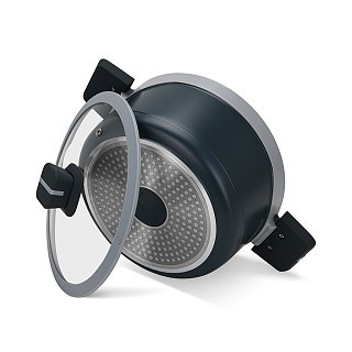 Кастрюля Fissman со стеклянной крышкой LUXURIA 24x12см/4,5л алюминий с антипригарным покрытием (14551) Кастрюля Fissman со стеклянной крышкой LUXURIA 24x12см/4,5л алюминий с антипригарным покрытием (14551)