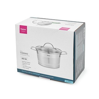 Каструля Fissman TIERNO 24x13,5 см / 5,25 л зі скляною кришкою нержавіюча сталь (5496) Каструля Fissman TIERNO 24x13,5 см / 5,25 л зі скляною кришкою нержавіюча сталь (5496)