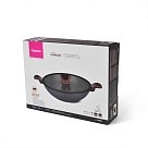 Сковорідка-вок Fissman DIAMOND 28x8 см 3,6 з скляною кришкою (14303)