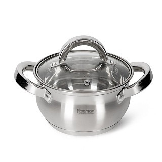 Кастрюля Fissman FELINA 14x8,5см/1,3л. со стеклянной крышкой нержавеющая сталь (5338) Кастрюля Fissman FELINA 14x8,5см/1,3л. со стеклянной крышкой нержавеющая сталь (5338)