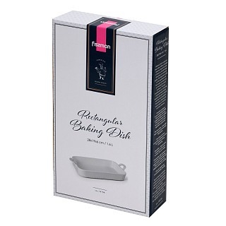 Прямоугольная форма для запекания Fissman 28х19х6 см / 1,6 л фарфор (14154)