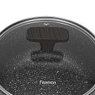 Ківш Fissman CARRIE 16x7,6 см/1,4 л зі скляною кришкою алюміній з антипригарним покриттям (14481)