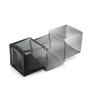 Ваза Fissman 27 см SMOKY SQUARES скло (9554) Ваза Fissman 27 см SMOKY SQUARES скло (9554)