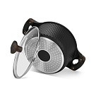 Каструля Fissman 20x9,3 см / 2,4 л EVOLUTION зі скляною кришкою литий алюміній з антипригарним покриттям (14580)