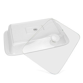 Марміт прямокутний Fissman PARMIGIANO 367x228x63 см / 23 л порцеляна (13709)