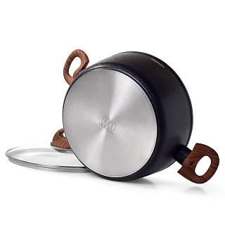 Каструля з кришкою Fissman VESUVIO STONE 20x8,5 см на 2,3 л (4245)