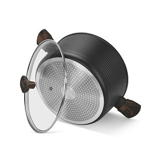 Кастрюля Fissman 28x13,5 см/7,1 л CUISINE со стеклянной крышкой алюминий с антипригарным покрытием (14594)