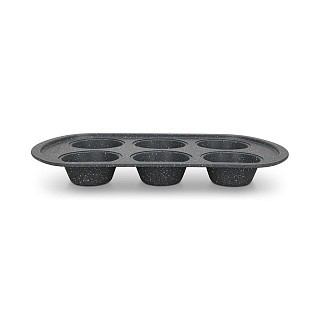 Форма для випічки 6-ти кексів Fissman 32x20x3,5 см вуглецева сталь з антипригарним покриттям (5679)