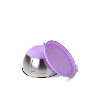 Миска Fissman 16x10 см 1500 мл с пластиковой крышкой (5117)