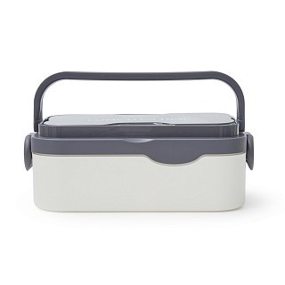 Ланч-бокс Fissman с регулируемым отделением 19,5х11,5х7,8 см 1000 мл, цвет серый пластик (16749)