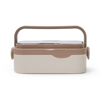 Ланч-бокс Fissman із регульованим відділенням 19,5х11,5х7,8 см 1000 мл, колір коричневий пластик (16750)