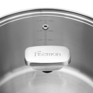 Кастрюля Fissman PREMIUM ONE 24x13 см/5,4 л со стеклянной крышкой нержавеющая сталь (15092)