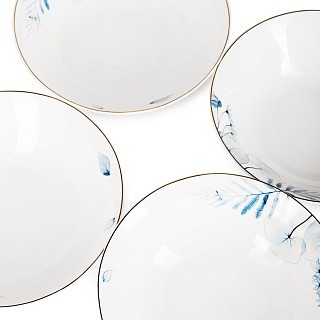 Набор из 4-х мисок Fissman LYON 18 см фарфора (14070)