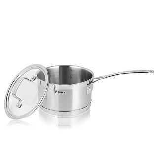 Ківш Fissman FOBUS 16x8 см / 1,6 л з кришкою (5380) Ківш Fissman FOBUS 16x8 см / 1,6 л з кришкою (5380)