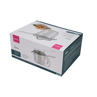 Ковш Fissman FEDELE 18x15 см 3,57л. со вставкой-пароваркой и стеклянной крышкой нерж.сталь (5375)