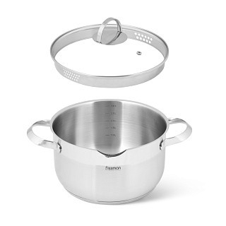 Кастрюля со стеклянной крышкой Fissman CALLISTO 20x11,5 см на 3,5 л (5207)