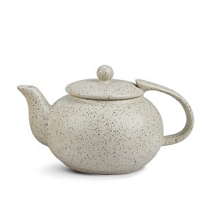 Заварочный чайник Fissman 750 мл керамика с ситечком белый песочный (9515)