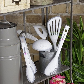 Лопатка Fissman з отвором BIANCA 29,5 см нейлон та силікон (1445)