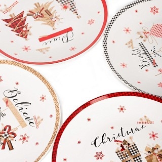 Набір Fissman з 4-х тарілок 20 см фарфор (14058)