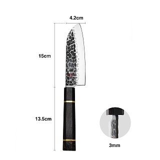 Сантоку ніж Fissman KENSEI BOKUDEN 15 см сталь AUS-8 (2556)