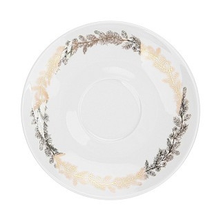 Кружка Fissman CHRISTMAS 260 мл с блюдцем фарфора (14021)