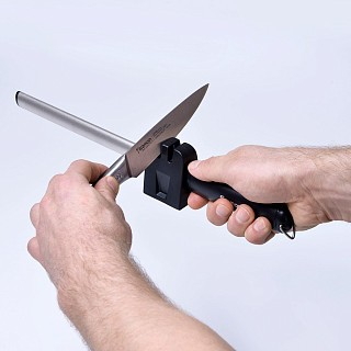 Многофункциональный мусат Fissman для заточки ножей 38x6 см нержавеющая сталь (12956)