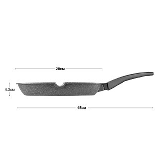 Квадратная сковорода-гриль Fissman GREY STONE 28x4,3 см (4978) Квадратная сковорода-гриль Fissman GREY STONE 28x4,3 см (4978)
