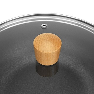 Cотейник Fissman SEAGREEN 24x7 см / 2,5 л з скляною кришкою антипригарним покриттям (4022)